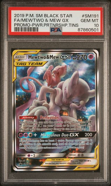 [PSA 10] Mewtwo & Mew SM191