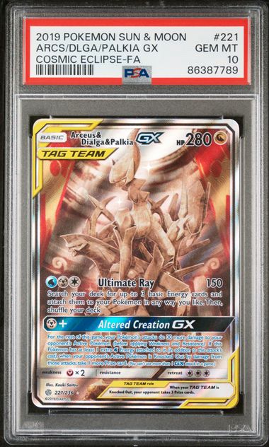 [PSA 10] Arceus Dialga Palkia GX